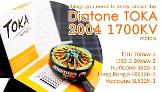 Diatone MAMBA TOKA 2004 1700KV FPV motors on 6S (feat. Gemfan propellers)