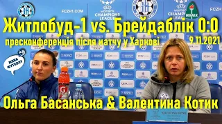 Житлобуд-1 - Брейдаблік 0:0 / Валентина Котик і Ольга Басанська: коментар після гри / Ліга чемпіонів