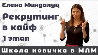 Рекрутинг в кайф. Школа для новичка МЛМ. Кого и как приглашать в сетевой маркетинг. Елена Миндалуц.