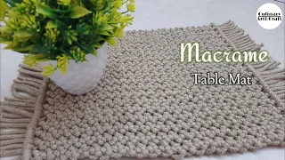 DIY Macrame Table Mat | Macrame For Beginners | Step By Step Tutorial | BOHO Table Mat | Home Decor