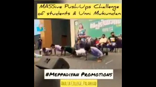 Unni Mukundan Push-up Challenge.