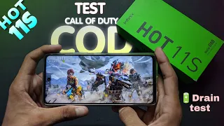 Infinix Hot 11s Call Of Duty Mobile test & battery drain test 😣 very smooth gameplay 🤯 Heating test