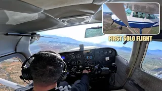 FIRST SOLO FLIGHT | With Cockpit Audio