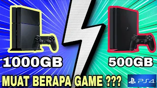 MUAT BERAPA GAME KAH PS4 500GB & 1TB/1000GB ???