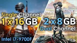 Single Channel vs. Dual Channel RAM - i7-9700F // Test in 9 Games