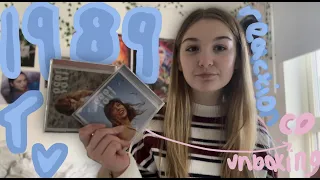 1989 (taylors version) REACTION & CD unboxing