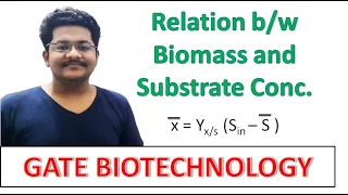 12. Relation b/w Biomass & Substrate Concentration | Bioprocess Technology| Questions in Description