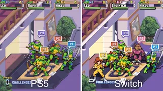 TMNT: Shredder's Revenge PS5 vs Nintendo Switch Gameplay Comparison