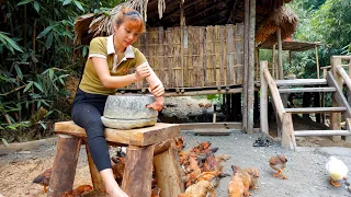 100 years old stone mill forgotten | 4 Year Living Alone Off Grid | Ana Bushcraft