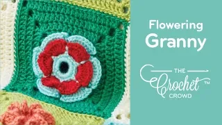 Crochet Blooming Flower Granny Square | EASY | The Crochet Crowd