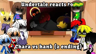 Undertale reacts to Chara vs hank (2 ending)