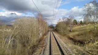 Rättvik-Borlänge, från förarplats / Cabinerit / Führerstandsmitfahrt