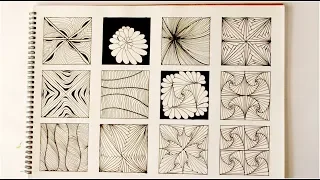 12 Zentangle patterns - Part 2