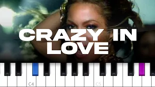 Beyoncé - Crazy In Love  (piano tutorial)