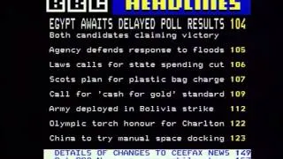 Pages from Ceefax