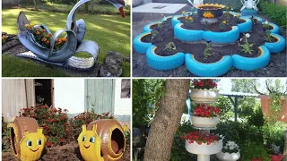 IDEIAS CRIATIVAS PARA JARDIM COM PNEUS!