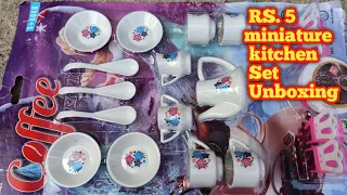 Plastic Miniature Kitchen set Unboxing | Miniature Kitchen Things Review | The Tiny Kitchen