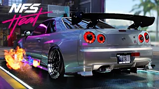 Nissan r34 GTR  build and gameplay [need for speed heat]