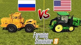 Farming Simulator 19 : TUG OF WAR !!! AMERICA vs RUSSIA :  Who Will Win?