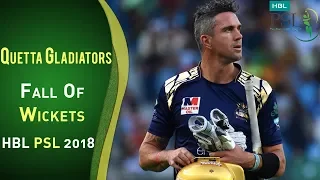 Quetta Gladiators Fall Of Wickets | Karachi Kings Vs Quetta Gladiators | Match 2 | HBL PSL 2018