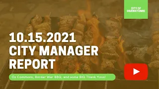 10.15.2021 City Manager Report