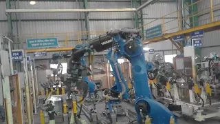 Yaskawa robots spot welding