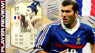 97 ICON MOMENTS ZIDANE PLAYER REVIEW | 97 PRIME ICON MOMENTS ZIDANE REVIEW | FIFA 21 ULTIMATE TEAM
