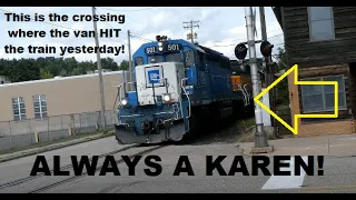 A Karen Says I Have A "Sick Fetish For Trains", Upset Over The Crash Video? #trains  | Jason Asselin