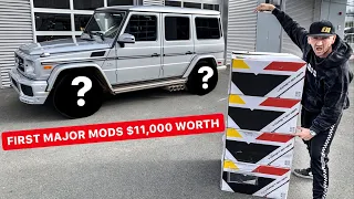 NEW G WAGON GETS FIRST MAJOR MODS! *WHEELS, EXHAUST & MORE!*