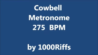 Cowbell Metronome 275 BPM - Beats Per Minute