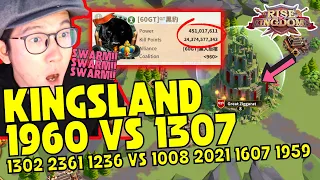 LIVE KINGSLAND WAR KVK 1960 vs 1307 | 60GT SWARM MODE: ON | Leopard vs Dragothien | Rise Of Kingdoms