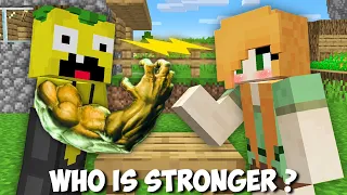 I decided TO CHECK WHO IS STRONGER THAN LEMON CRAFT VS PRETTY GIRL in Minecraft ! SUPER BATTLE !