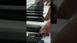 Kabhi jo badal barse piano tutorial...