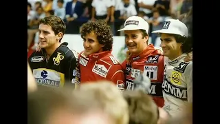 Ayrton Senna, Alain Prost, Nigel Mansell & Nelson Piquet