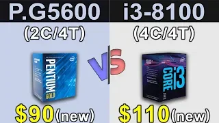 Pentium G5600 Vs. Core i3-8100 | GTX 1060 OC | New Games Benchmarks
