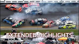 Big wrecks, wild finish and a surprise winner Daytona 500 | Extended Highlights