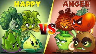 Plants Vs Zombies 2 Team Happy Vs Anger-That Team Plant Will Win?