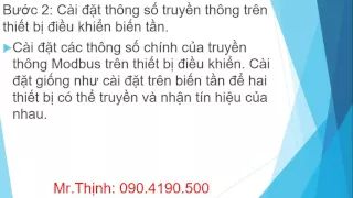 Hỗ trợ kỹ thuật cài đặt truyền thông Modbus RS-485 cho biến tần