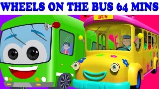 Wheels On The Bus |  64 Minutes Compilation | Lots More Nursery Rhymes