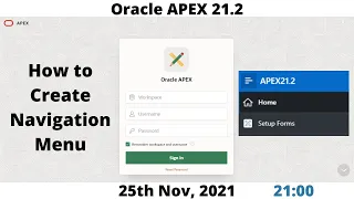 Oracle APEX 21.2 | Navigation Menu