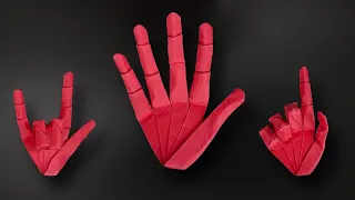 🤟 Origami ASL: How to make a PAPER HAND! ✌🖖🖐🤙☝👊👍👎👌✋