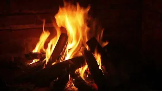 🔥 Relaxing FIREPLACE (3 Hours) with Burning Logs and Crackling Fire Sounds for Stress Relief 4K UHD