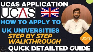 UCAS Application Process | How to apply to UK Universities 🇬🇧| UCAS Step By Step Walkthrough Guide