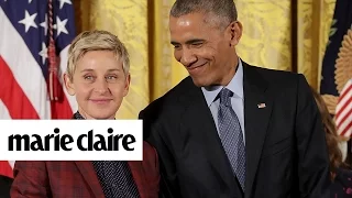 Ellen Degeneres Tears Up While Receiving the Medal of Freedom and More News | Marie Claire