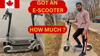 Finally bought an expensive thing in Canada| Ninebot electric scooter Review| worth? | pros and cons
