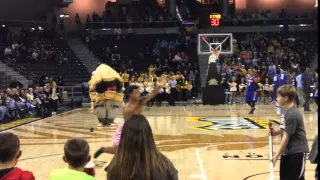Zooperstars' Roger Clamens at Northern Kentucky University Basketball Game