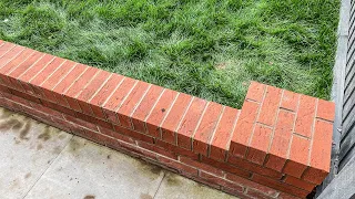 Bricklaying - Finishing a DIY Garden Brick Wall