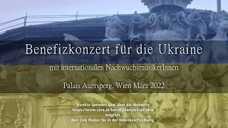 Benefizkonzert für die Ukraine im Palais Auersperg mit Brigitte Karner, Wien, März 2022