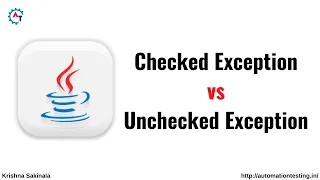 Difference between Checked Exception and Unchecked Exception | Checked vs Unchecked