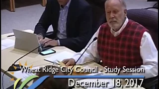 City of Wheat Ridge City Council Study Session 12-18-17